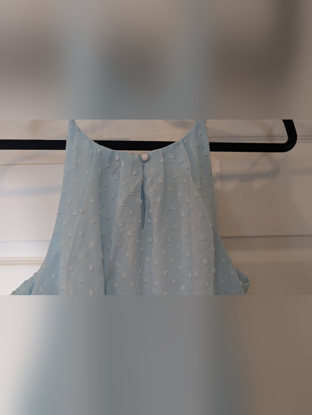 NEW Blue Rain Womens Light Blue Swiss Dot Halter Top Dress Francesca's Small NWT - Picture 15 of 16